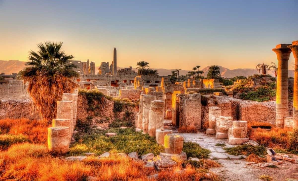An evening view of Karnak Temple