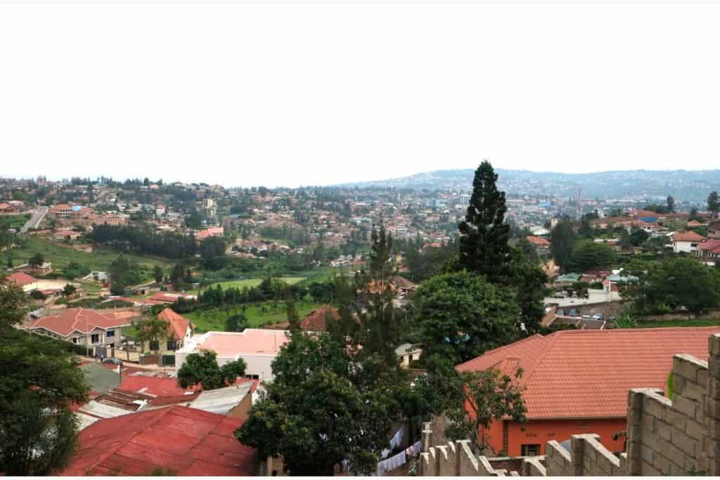 Kigali, Nigeria's capital city, looking out over the rooftops