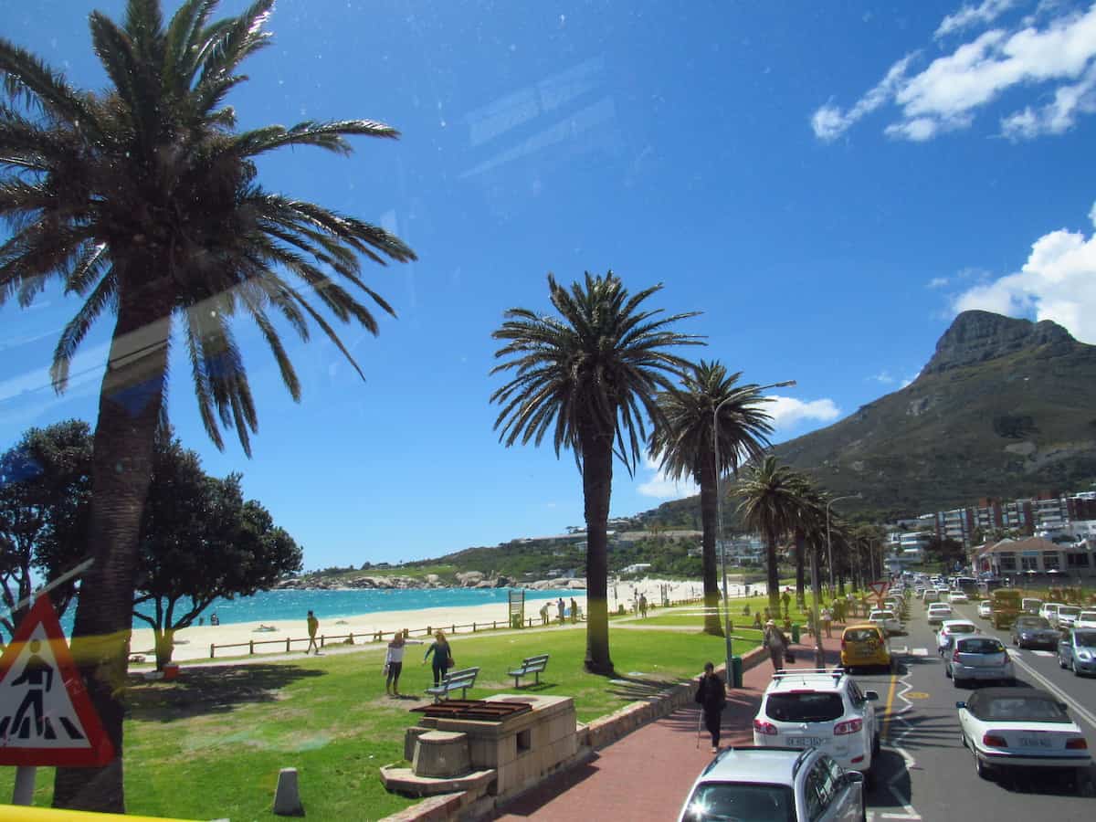 Victoria Road at Camp's Bay, toward Clifton Beach