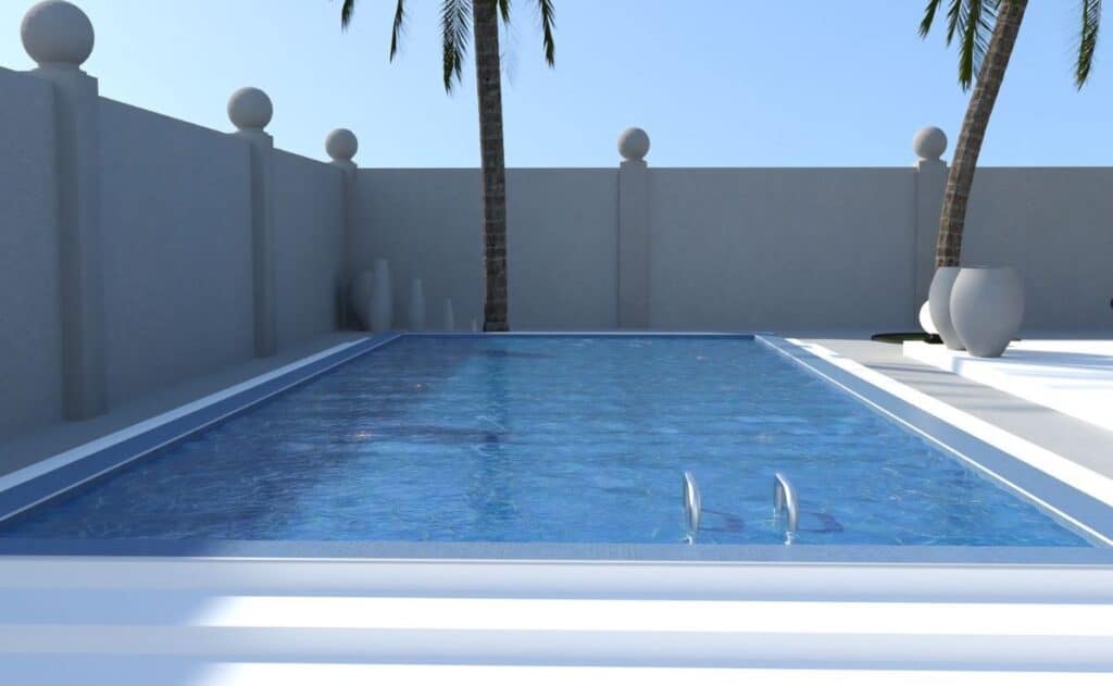 Serene blue private pool