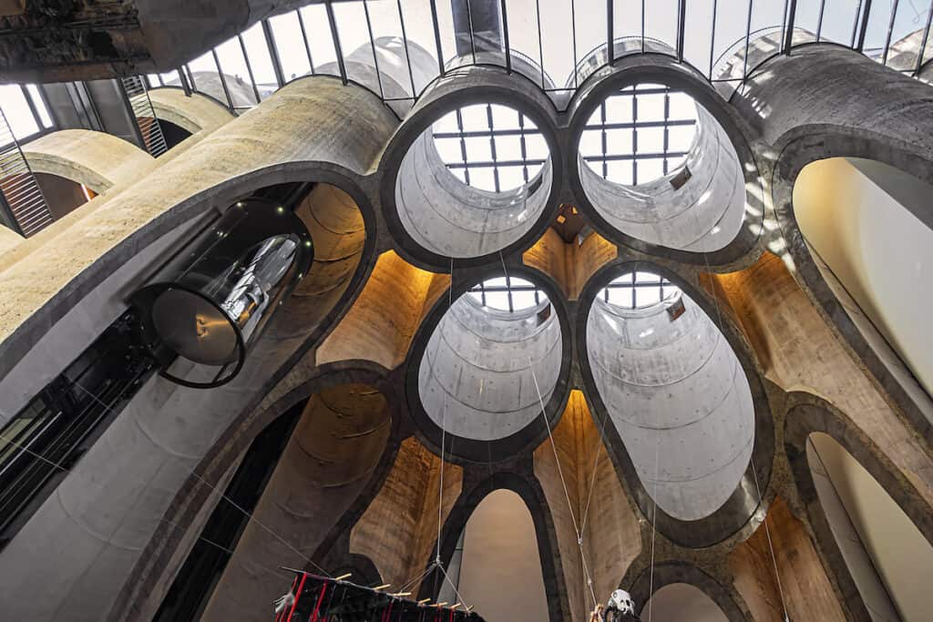 The atrium of the Zeitz Museum of Contemporary Art Africa in Cape Town