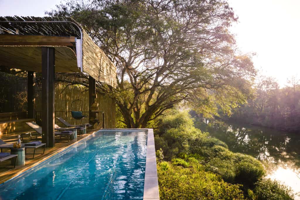 Singita Sweni main lodge swimming pool. Image coutesy of Singita Lodge - Kruger National Park